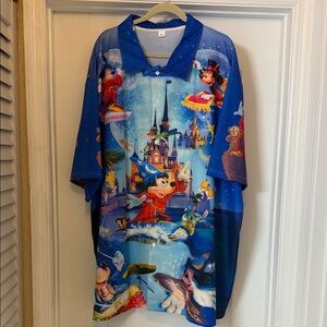 Mens Mickey Mouse Button Down Shirt 4XL